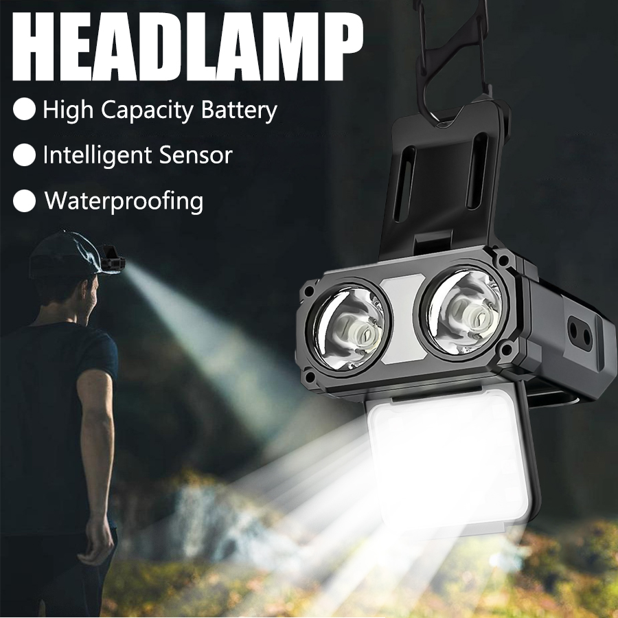 Fishing Light - Sensor COB LED Headlamp Cap Clip