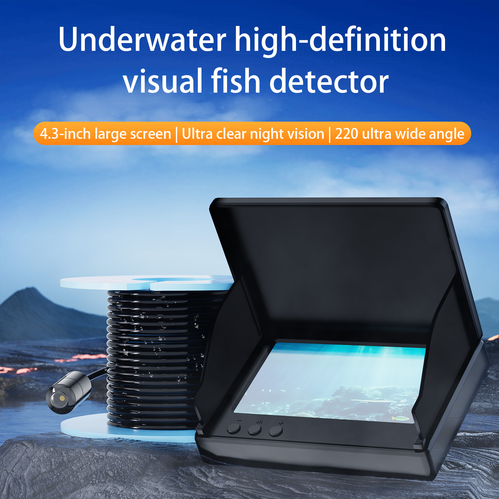 4.3 Inch Underwater 15/30M Fis - Fishing Camera ulasan dan harga